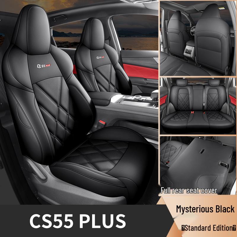 Compatible with Changan CS55 Plus models, full-coverage second and third-generation seat covers for all-season use.