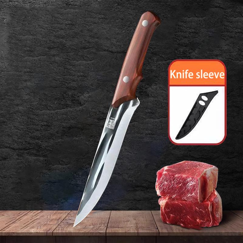 Professional kitchen boning knife, hand-forged high-hardness and sharp, butcher's cutting knife for slaughtering beef and mutton