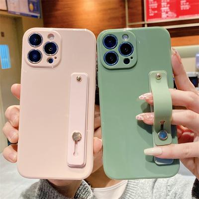 Силиконовый ремешок на запястье, чехол-держатель для телефона Iphone 13 Pro Max 12 11 Xs Max X Xr 7 8 Plus 13 Pro, мягкая задняя крышка ярких цветов