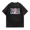 Breast Cancer T Shirt For Women Tackle Awareness Black 2X Large vintage Washed streetwear Stylish homme Slightly Breathable