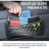 2 PCS Car Side Pocket Organizer, Leather Adhesive Auto Side Seat Back Storage Pocket, Waterproof Phone Document Sunglasses Holder Vehicle Gap Filler