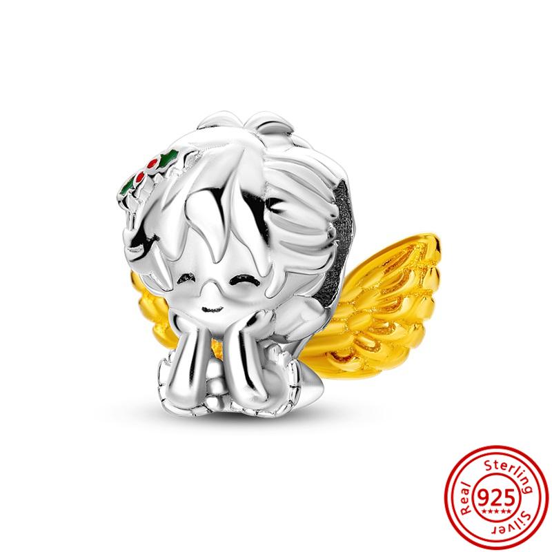 Sterling r Dreamcatcher Feathers Wing Heart Camera Angel Sweet Beads Fit Original  Charms Bracelet Women Jewelry