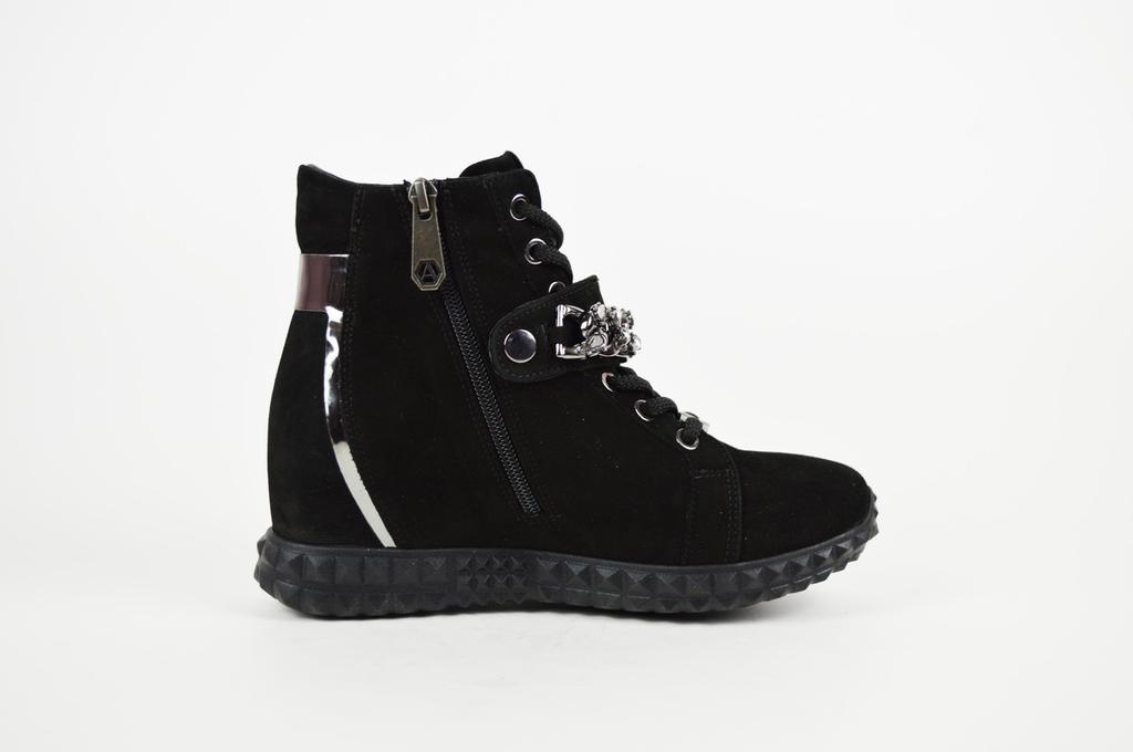 Ботинки с цепью Alpino 1161 36 Черные замша
