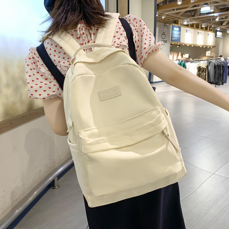 Рюкзак для кампуса, женский однотонный школьный рюкзак большой емкости для учащихся средней школы
