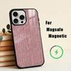 Чехол для телефона B-Бордовый W-Белая полоска для iPhone 17,16,15,14,13,12,Plus,Pro,Max для Magsafe Магнитная беспроводная зарядка