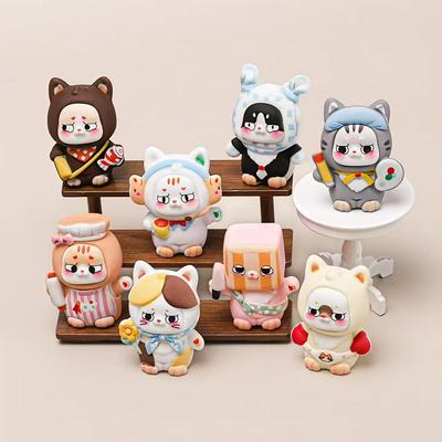 8 шт./Набор Милая Фигурка Кошки Игрушка Мини-Фигурка Украшение для Рабочего Стола Модель Украшения Игрушки Мальчики Девочки Рождественские Подарки