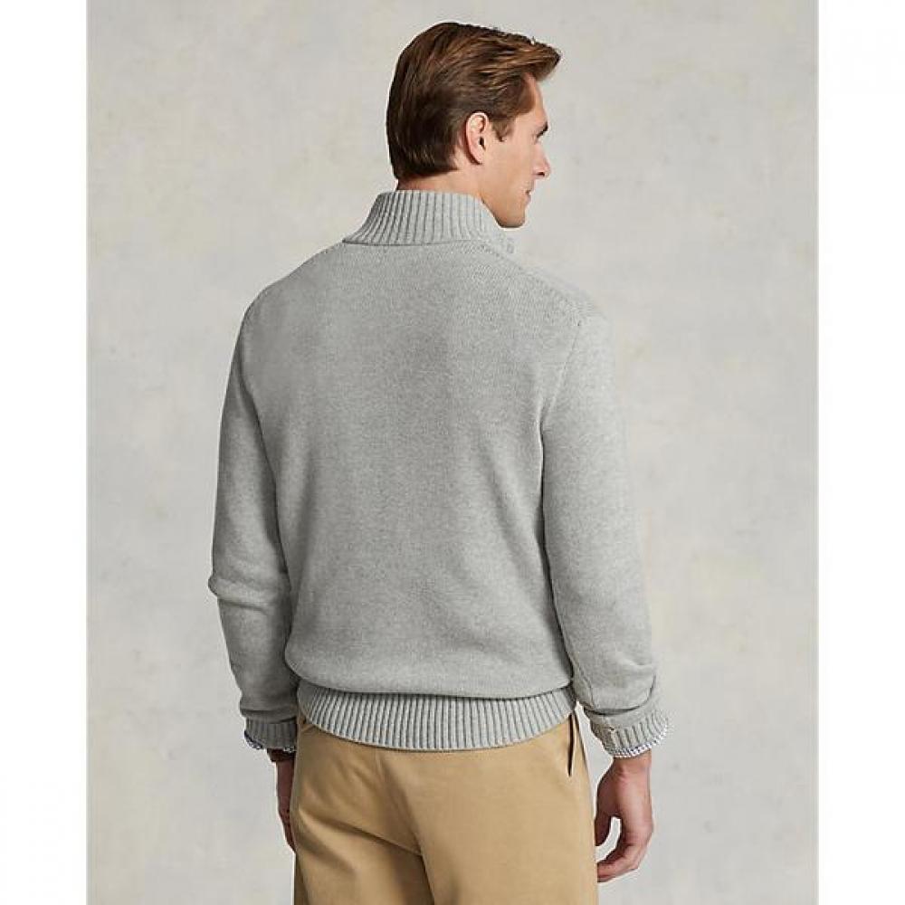 Polo Ralph Lauren Мужской хлопковый свитер с четвертью молнии mnpoSwe16821069020