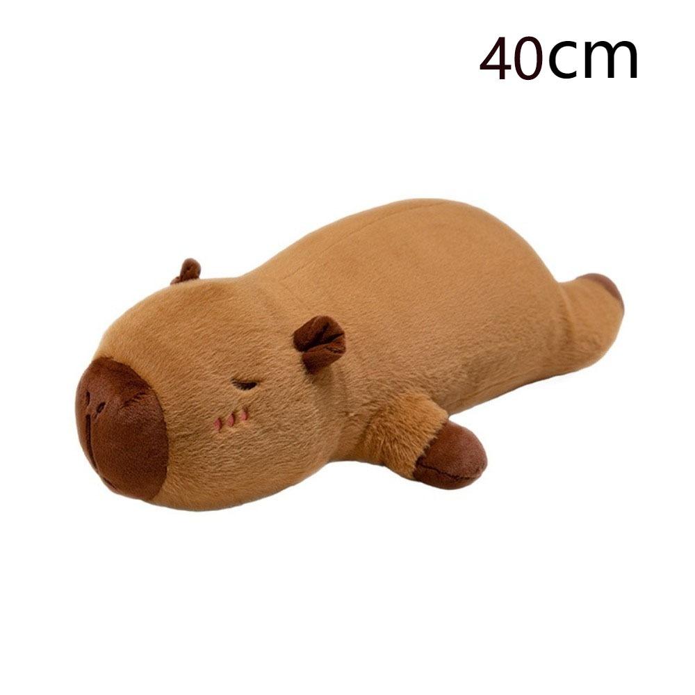 40/60/80cm Stuffed Hugging Body Pillow Giant Long Pillow Cartoon Capybara Plush Toy Home Decor