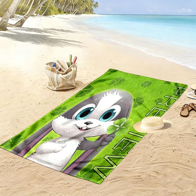 Schnuffel Print Beach Towel, Large Soft Quick Dry Towel for Beach Camping Swimming