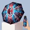 AC Milan Рисунок Печатный Мини 5 Сложений 8 Спиц Компактный Зонт Ветрозащитный Водонепроницаемый Легкий Портативный Складной