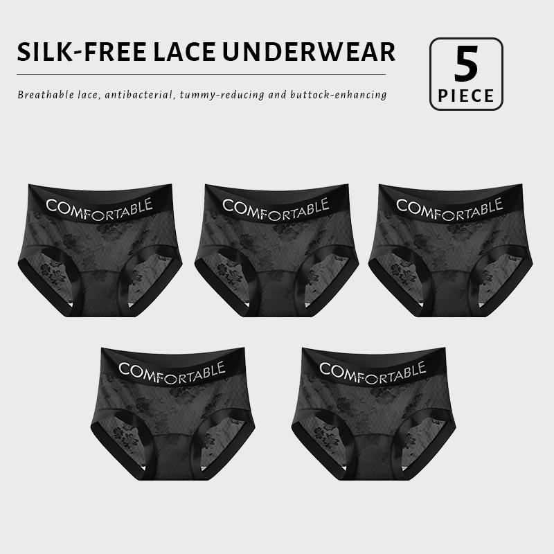 FallSweet 5 шт./компл. Женские кружевные трусики Сексуальное нижнее белье Модные трусики с надписью на поясе Бесшовные дышащие трусики Женское нижнее белье