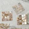 1Pc Mosaic Pads Square Coaster Ins Style Natural Conch Shell Mats Room Decoration Photography Props Heat Insulation Coaster
