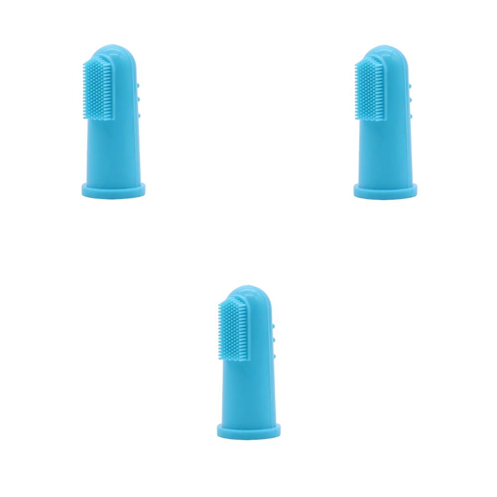 1/3/5/10 шт. Зубная щетка для чистки зубов собак и кошек на палец с футляром для хранения | Щетинки из пищевого силиконового каучука