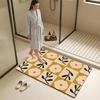 Напольный коврик Orla Kiely с цветами, диатомитовый коврик для ванной – Высоко впитывающий, нескользящий, быстросохнущий коврик для ванной
