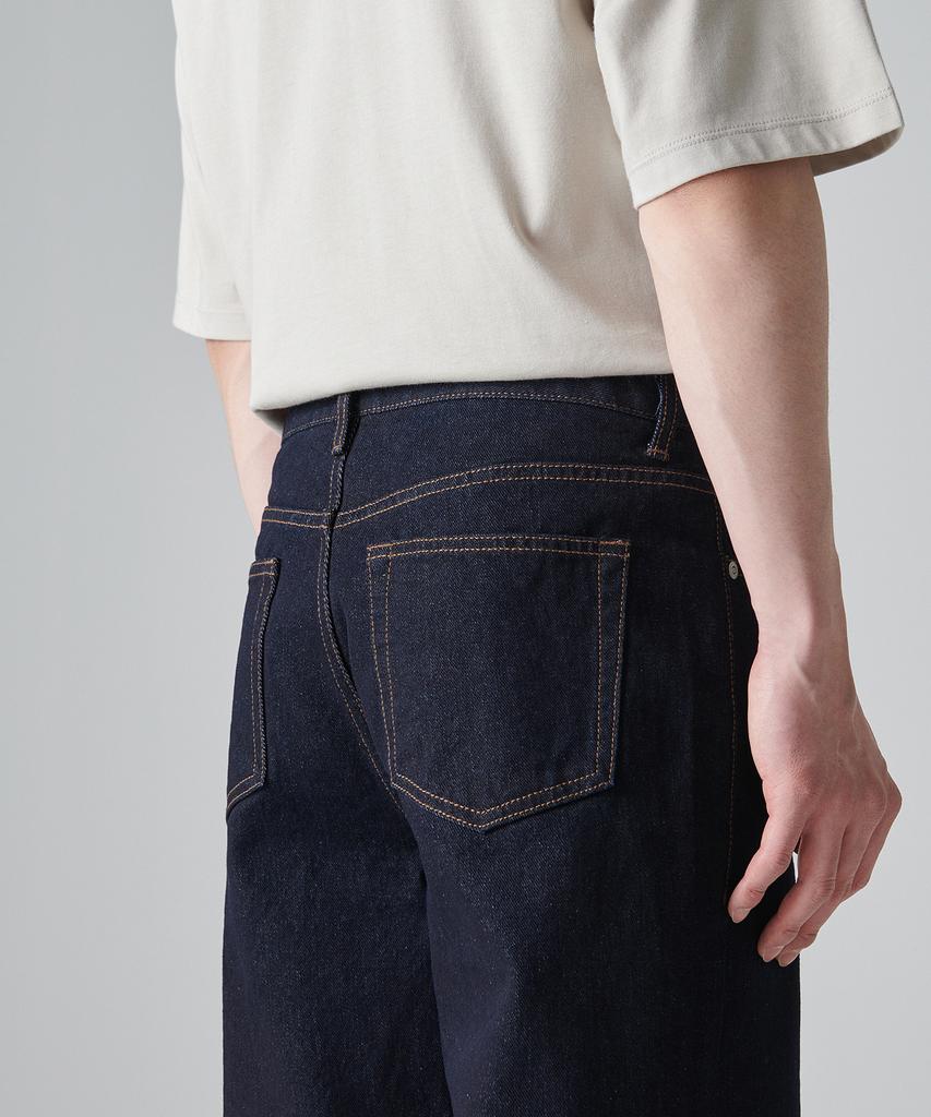 MUSINSA STANDARD Loose Straight Denim Pants [Deep Indigo]