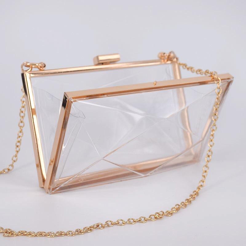 Transparent Bag for Women Diamond Clutch Jelly Acrylic Clear Purses and Handbag Shoulder Crossbody Bags 2025 New Fashion Female