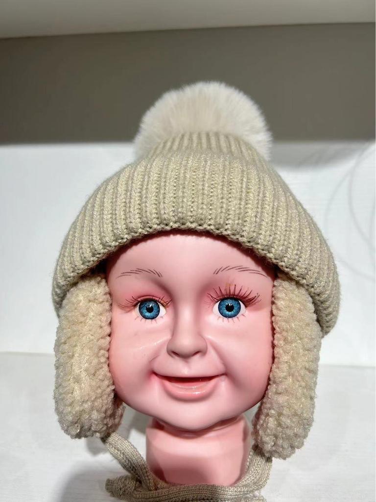 New Autumn/Winter Knitted Children's Hats: Cozy, Ear-Protecting Wool Caps for Babies
