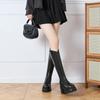 2024 Модные женские сапоги из мягкой кожи, высокие сапоги до колена, женские туфли на молнии с квадратным каблуком, осенне-зимние рыцарские сапоги