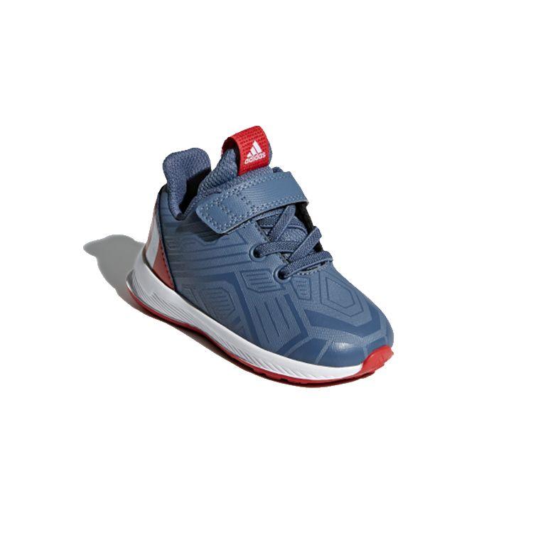 Adidas Rapida Run Avengers Casual Comfortable Breathable Low-Top Walking Shoes Baby Shoes Blue Red AH2652
