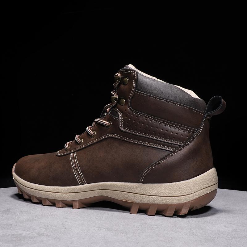 Snow Boots Men's Winter New Item with Plush Warm Cotton Shoes Thick Soled Men's Boots Northeast Thick Cotton Shoes