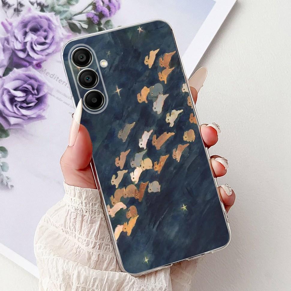 Phone Cases For Samsung Galaxy A15 Case Love Cat Soft TPU Back Cover For Samsung A15 GalaxyA15 Case Shockproof Funda