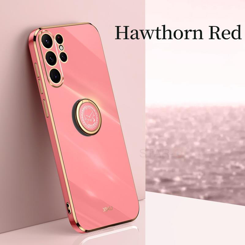 S 23 22 21 Роскошный чехол-держатель с кольцом для Samsung Galaxy S23 Ultra S22 Plus S21 S20 Fe силиконовая задняя крышка-подставка S23ultra