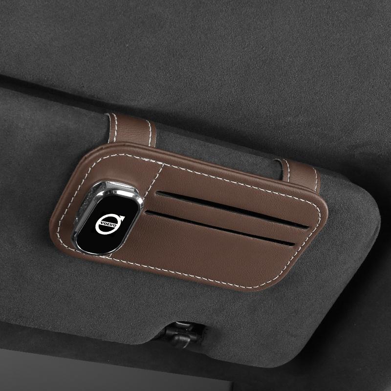 Car sun visor sunglasses clip glasses storage accessories for Volvo XC60 V50 V40 XC90 S60 S40 S80l V90 V60 EX90 S90 XC40 C40 S70