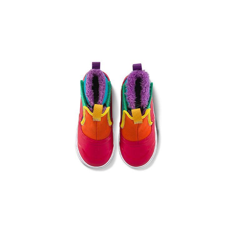 Vans Серия Slip-On Удобные Универсальные Высокие Кроссовки для Ходьбы Детская Обувь Красно-Оранжево-Зеленый VN0A5FC72KN