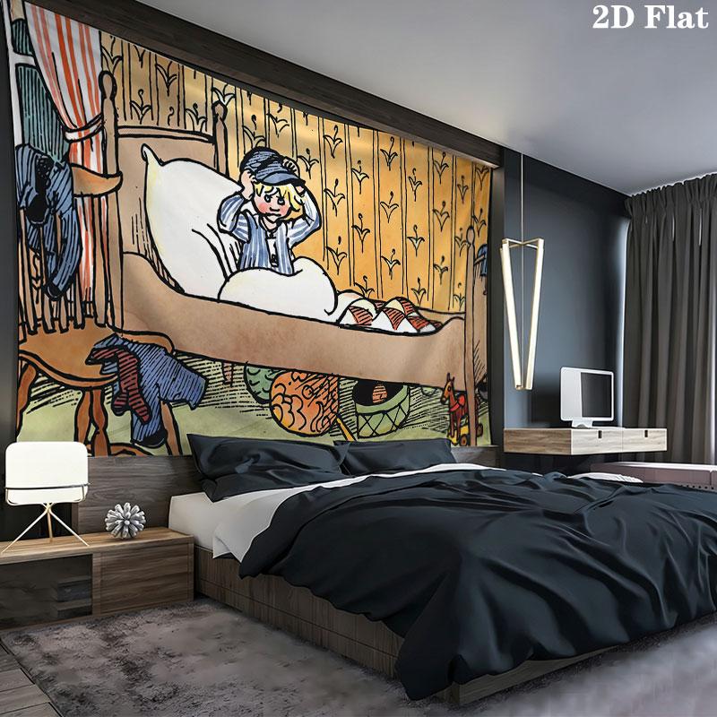 Emil of Lonneberga Art Wall tapestry, aesthetic printed fabric blanket, suitable for bedroom, living room, and home decor.