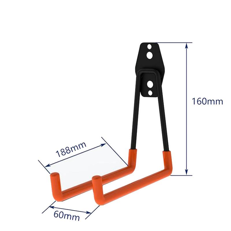 Сверхпрочный металлический крючок для гаража, настенное крепление, крючки для вешалок для велосипедов, настенное крепление, противоскользящий крючок для хранения лестниц, садовых инструментов