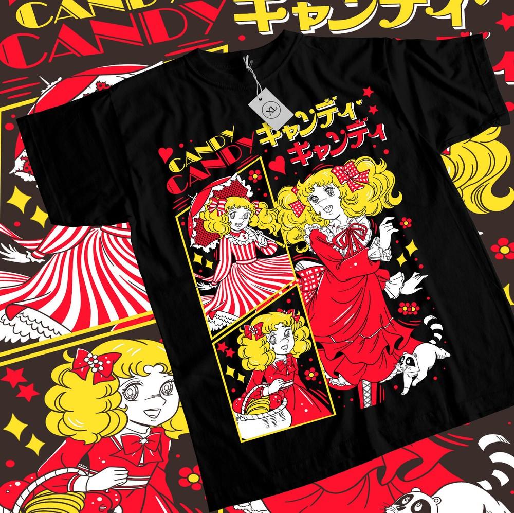 Футболка candy candy,сёдзё,<wbr/>Риёко Икэда,Роза Версаля,Kawa<wbr/>ii Футболка,Унисекс Футболка Всех Размеров