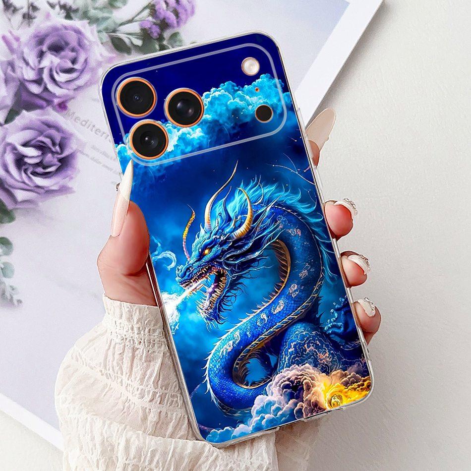 Для iPhone 17 Pro Max iPhone17 Air Cool Чехол для телефона с рисунком Дракон и Тигр Для iPhone 17Pro 17Air 17ProMax Мягкие силиконовые TPU чехлы