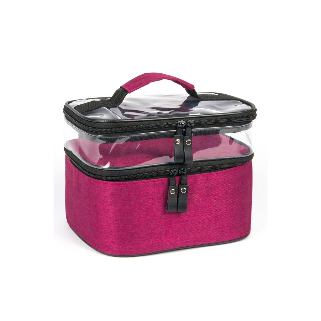 Женская косметичка с двумя большими отделениями, складной органайзер для путешествий, косметичка с вешалкой