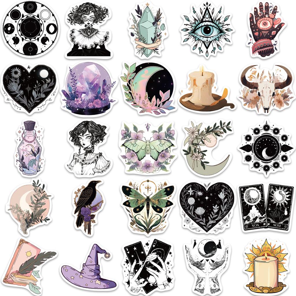 50 Magic Witch Graffiti Stickers Decorate Guitar Suitcase DIY Creative Waterproof Stickers