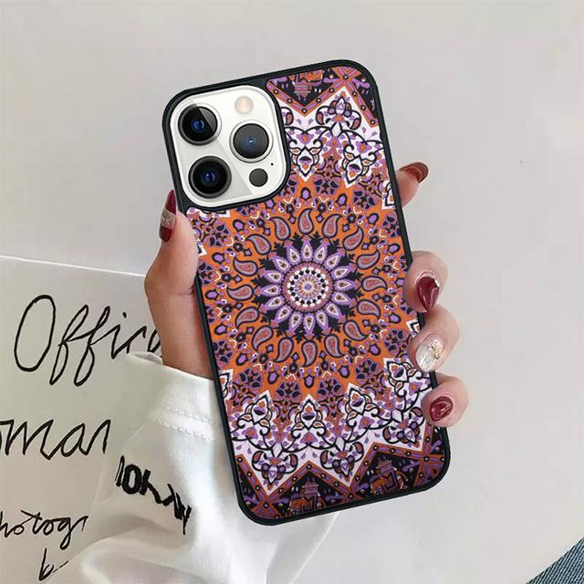 Чехол для телефона ретро-цветочный с мандалой и подсолнухом Для iPhone 17 Air 15 16 14 13 12 Pro Max 11 Pro Max Plus Coque