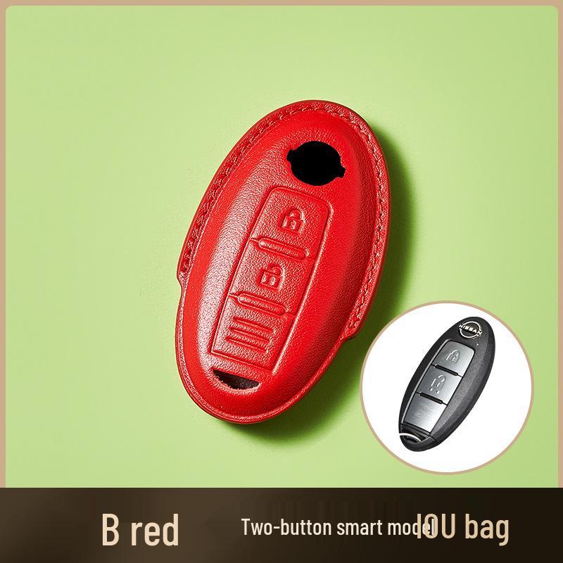 Ключница из коровьей кожи растительного дубления для ключа от автомобиля New Sylphy Murano, ручная работа, дизайн с пряжкой для мужчин