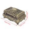 Vintage Jewelry Box Metal Rectangular Trinket Storage Box European Style Jewelry Box for Women Girls Birthday Christmas