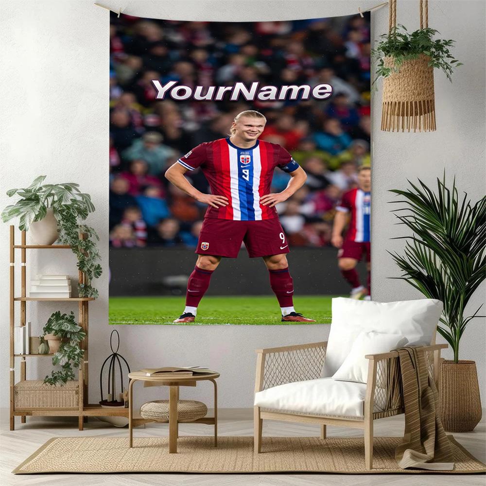 Haaland Custom Your Name Wall Decor Tapestry Art For Pet Memorial Birthdaywedding Party Backdrop Family Gift