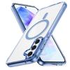 Оригинальный Магнитный Беспроводной Зарядный Чехол Magsafe Для Samsung Galaxy S24 S23 S22 Ultra Plus A55 A35 A15 HD Прозрачный Ударопрочный Чехол
