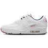 Женские кроссовки Air Max 90 Белый/Темно-синий-Красный с воздушной подушкой Повседневные DJ5414-100