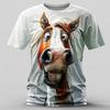 Men's Graphic Horse T Shirt Short Sleeve T Shirt 3D Print Crew Neck Shirt Retro Vintage Casual Street Style Sports Outdoor Holiday Going Out
