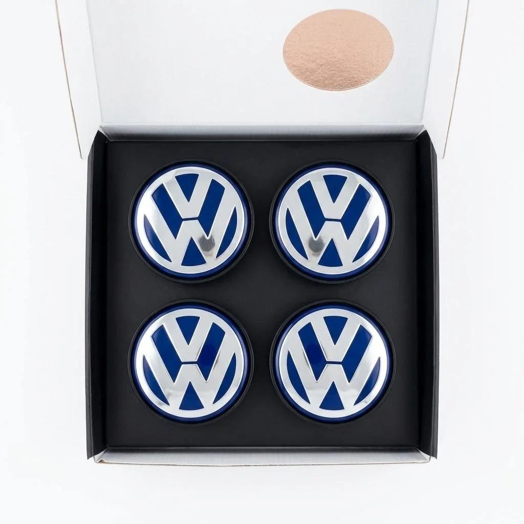 VW 4pcs Set VW Floating Car Wheel Center Caps 56mm/65mm Hubcap Covers for VW Jetta MK5 Golf Passat CC Styling 3B7601171 1J0601171 zs7