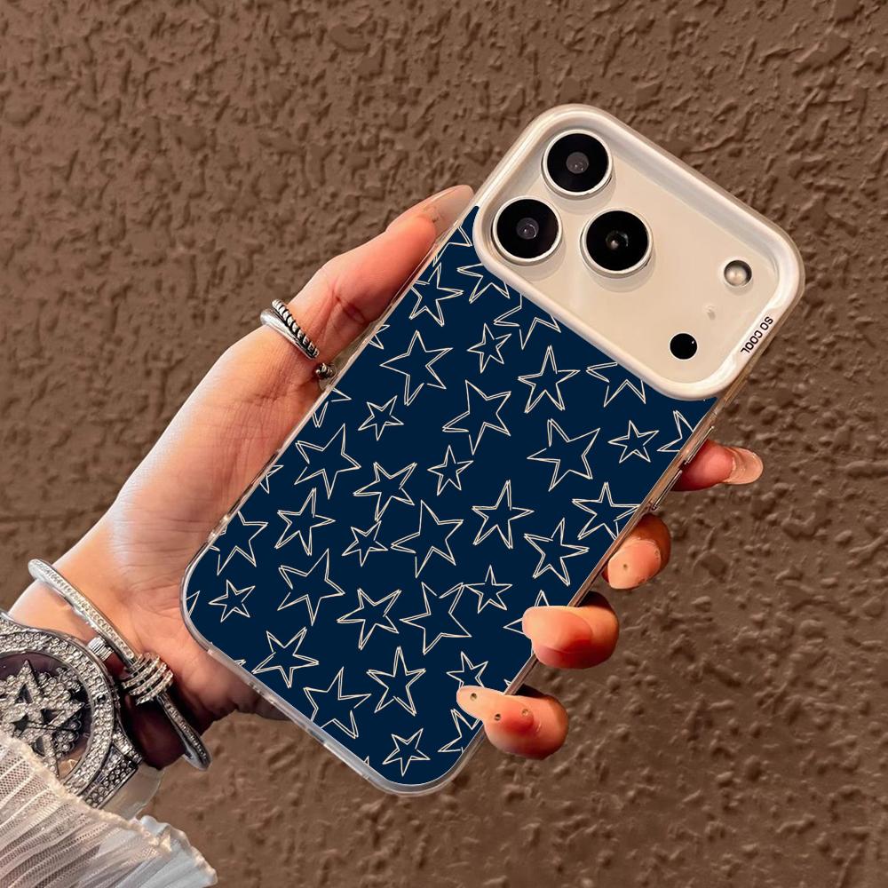 Чехол для телефона "Полный звезд экран" для iPhone17 16 15 14 13 12 11 Pro/ Max/Plus ударопрочная задняя крышка защита от отпечатков пальцев