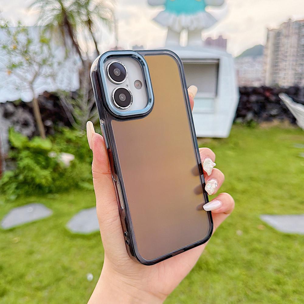 KEYSION Модный цветной лазерный градиентный чехол для телефона iPhone 16 Pro Max Мягкий ударопрочный задний чехол из ТПУ+ПК для iPhone 16 Plus
