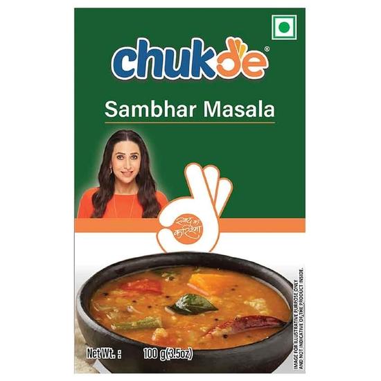Chukde - Pav Bhaji Masala 100 Gm, Sambhar Masala 100 Gm & Sabji Masala 100 Gm - Blended Powdered Spices for Mouthwatering Meals - Combo Pack