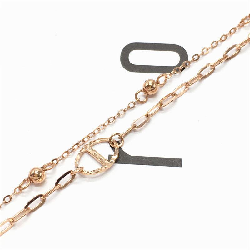 Модный женский браслет с японским символом, двухслойный, из розового золота и фиолетового золота, персонализированный