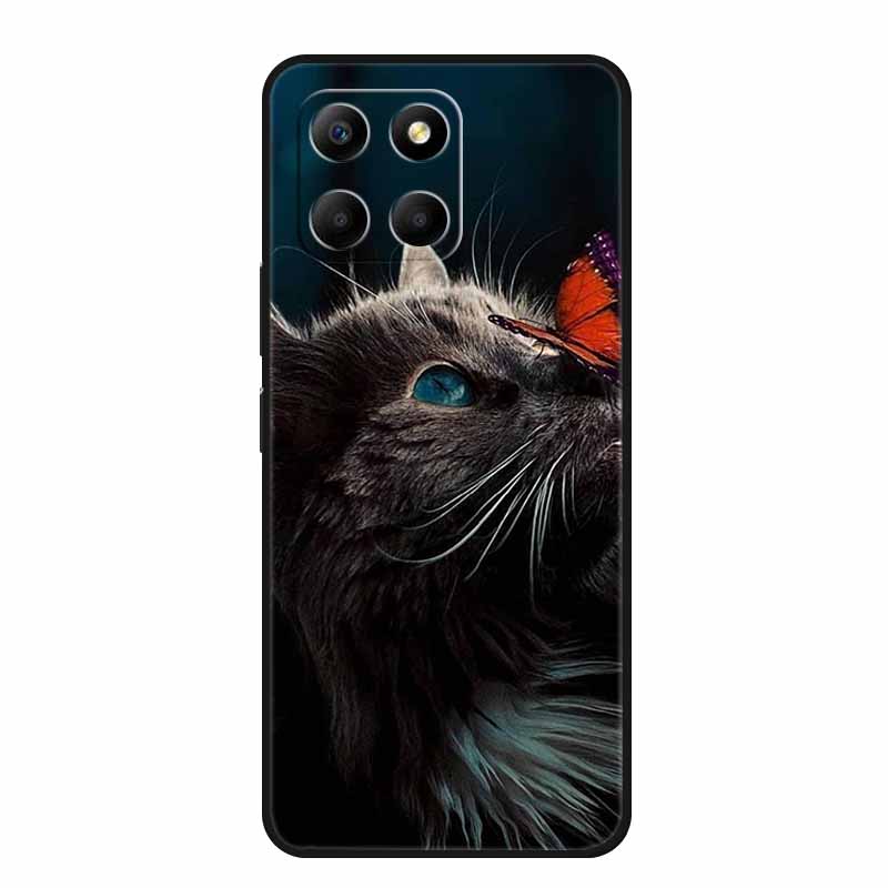 Чехол для телефона Honor X7d 5G 2025 Задняя крышка Чехол X 7 d Ударопрочный Черный Силикон Мягкий Чехол Для Honor 400 Smart Play 10T 5G Чехол