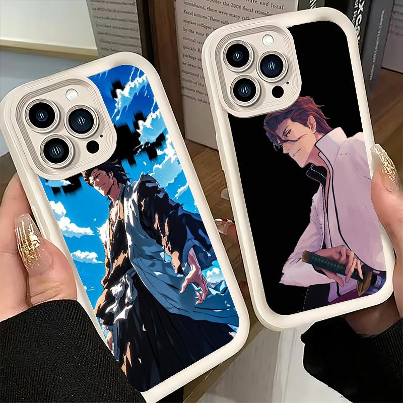 Чехол для телефона iPhone 17 Air 16E 15 16 Pro Max Bleach Айдзен Сосукэ Чехол 14 Plus 13 12 Mini Мягкий Силиконовый Fundas