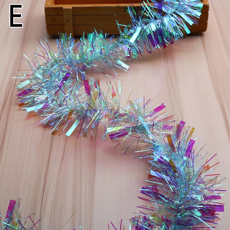2m Glitter Christmas Tinsel Wire Garland Christmas Tree Decoration Metallic Wire Ribbon Hanging New Year Xmas Navidad Home Decor AVE