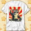 Футболка DJ Cat Черный Кот Вечеринка Клубный Кот Китти В Наушниках 436